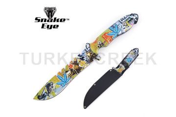 Snake Eye Full Tang Fix Blade Hunting Knife With Sheath