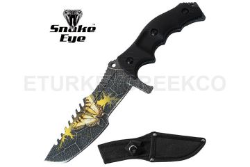 Snake Eye Tactical Heavy Duty Fix Blade Knife 8.5" Overall W/Case