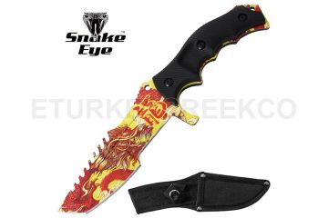 Snake Eye Tactical Heavy Duty Fix Blade Knife 8.5" Overall W/Case