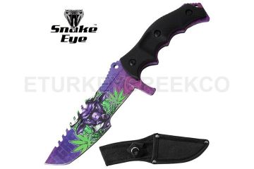 Snake Eye Tactical Heavy Duty Fix Blade Knife 8.5" Overall W/Case