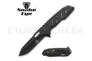 Snake Eye Tactical Spring Assist Knife 4.75" Closed