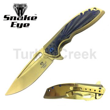 Snake Eye Tactical Spring Assist Knife 5" Closed