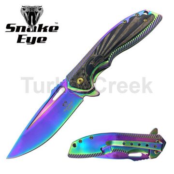 Snake Eye Tactical Spring Assist Knife 5" Closed
