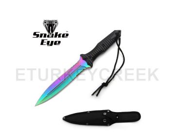 Snake Eye Tactical Full Tang Double Edge Boot Knife 12.5" Overall