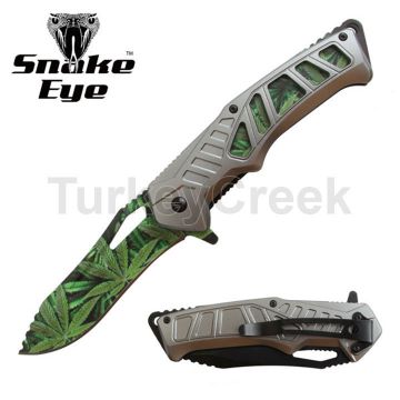 Snake Eye Tactical Spring Assist Knife 5" Closed