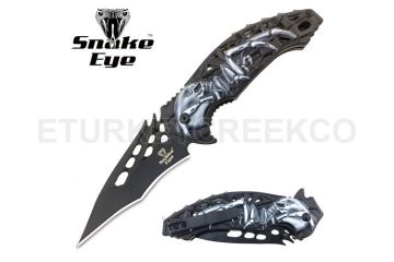 Snake Eye Tactical Spring Assist Knife 4.5" Closed