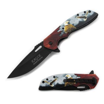 Snake Eye Tactical Wildlife Collection Eagle Edition Spring Assisted Folding Knife SE-5148EG