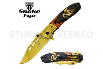Snake Eye Tactical Spring Assist Knife 4.75" Closed