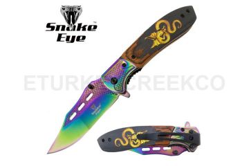 Snake Eye Tactical Spring Assist Knife 4.75" Closed