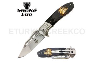 Snake Eye Tactical Spring Assist Knife 4.75" Closed