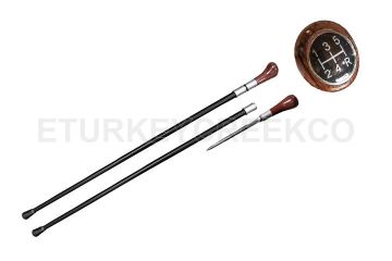 Manual gear shift walking cane With Hidden Blade 37" Overall