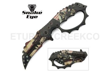 Snake Eye Tactical Spring Assist Fantasy Knuckle Knife