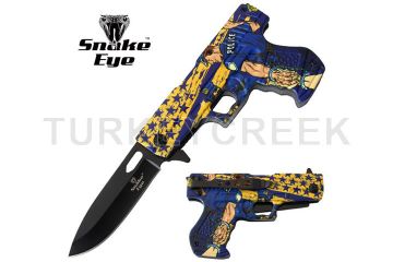 Snake Eye Tactical Gun Knife 4.5" Closed