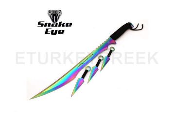 Turkey Creek Trading Company Inc.: Snake Eye Tactical Ninja Sword and  Kunai/Throwing Knife Set