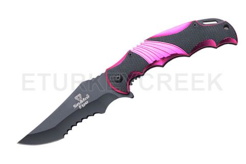 SNAKE EYE Heavy Duty Tactical Rescue Spring Assist Knife 4.75"