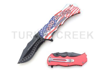 "United We Stand Divided We Fall"God Bless AmericaTactical Folder