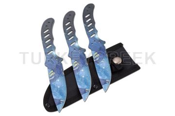 Snake Eye Tactical 3PC Throwing Knife set Comes with Sheath
