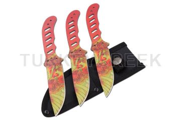 Snake Eye Tactical 3PC Throwing Knife set Comes with Sheath