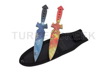 Snake Eye Tactical 2PC Throwing Knife set Comes with Sheath