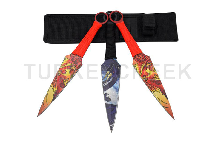 Snake Eye Tactical 3PC Throwing Knife set Comes with Sheath