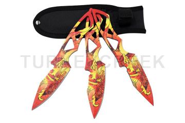 Snake Eye Tactical 3PC Throwing Knife set Comes with Sheath