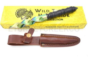 Wild Turkey Handmade Exclusive Cyclone Tri-Edged Spiraling Dagger