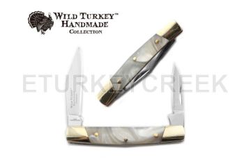 Wild Turkey Handmade 2 Blade Knife W/ Pearl Handle 2.5"