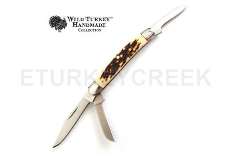 Wild Turkey Collection 3 Blade Manual Folding Knife 2.75" Closed