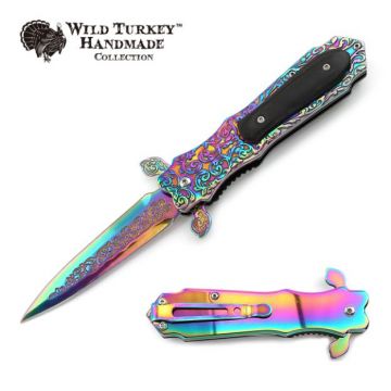 Wild Turkey Handmade Collection Spring Assist Knife 5" Closed