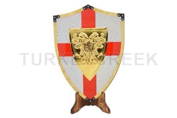 Medieval Warrior Holy Roman Shield Comes With Display Stand