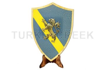 Medieval Warrior Nobel Knight Rampant Lion Gallant shield