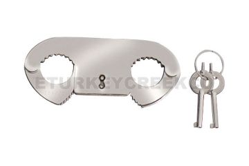 Thumb Cuffs with Keys - Stainless steel construction