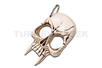 Skull Self Defense Key Chain Bone Color