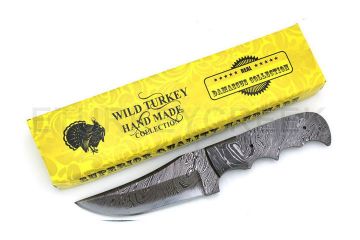 Wild Turkey Handmade Full Tang Damascus Steel Blank Blade