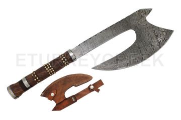 Wild Turkey Handmade Custom Full Tang Damascus Steel Blade