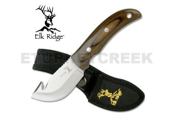 Elk Ridge Gut Hook Skinner. Pakkawood Handle 7" Overall