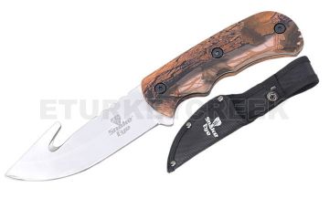 Snake Eye Tactical Skinner Knife Gut Hook Blade 8.5" Overall
