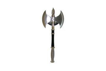 Double Blade Medieval Fantasy Fighting Axe W/ Plaque