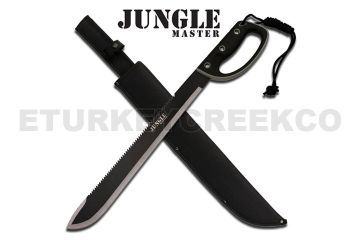 Machete ABS handle with stainless steel saw blade Black HK-770BK