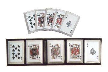 Royal Flush Throwing Cards - Spades