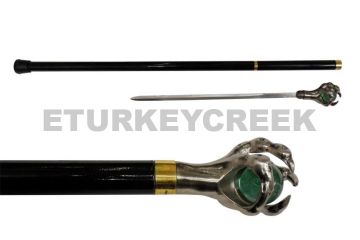 " Claw " Walking cane with Hidden Sword 36" Overall