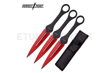 PERFECT POINT PP-105RD-9-3 THROWING KNIFE 3PC SET 9" OVERALL