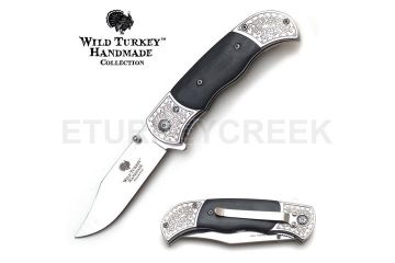 Wild Turkey Handmade Collection Spring Assist Knife 4.5" Closed WT-1001BLW