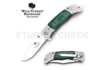 Wild Turkey Handmade Collection Spring Assist Knife 4.5" Closed WT-1001GW