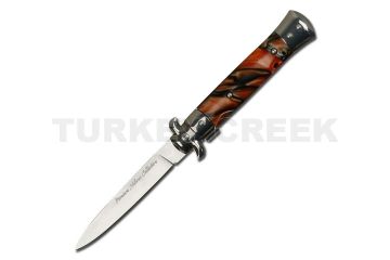 "Premium Milano Collection" Spring Assist Knife 5" Closed Red/Bk