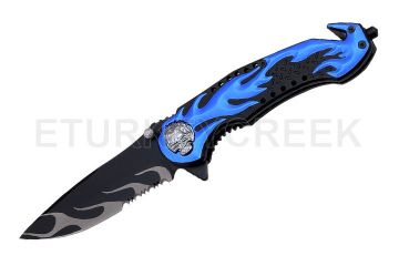 SNAKE EYE SE- 891BL SPRING ASSISTED KNIFE 4.5"CLOSED