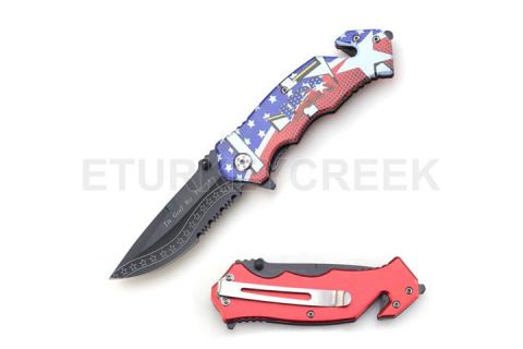 "In God We Trust " USA Tactical Folder Spring Assist Knife 4.5