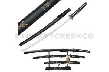 3 Pcs Last Samurai Movie Sword Set With Stand SW-68L4