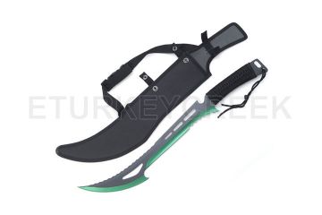 Snake Eye Tactical Zombie Killer Machete Two Tone Green & Black
