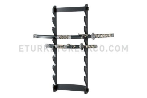 8 PC Wall Mount Sword Display Rack